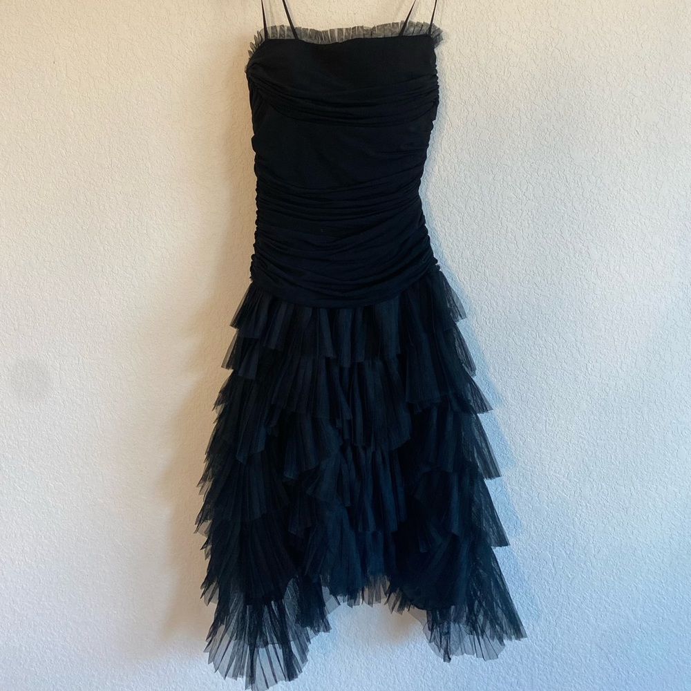 Black BCBG strapless party dress size XS